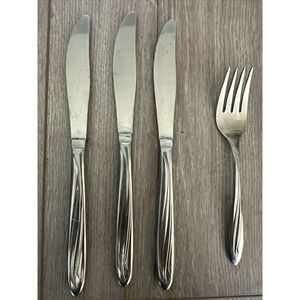 4 PCs International Silver Superior Stainless USA Dynamic Flatware Knives‎ Fork